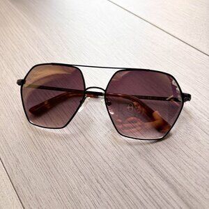 Oscar de la Renta Sunglasses brown lenses vintage black wire frame
